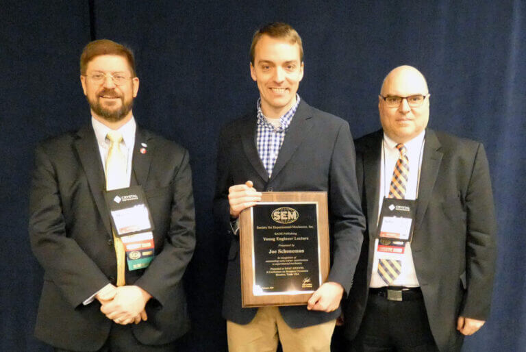 ATA Engineer Joe Schoneman Receiving SAGE Publishing Young Engineer Award